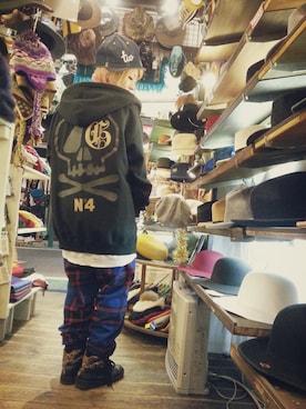 「stussy」｜いけだめぐみさん（レディース・155cm）の冬コーディネート