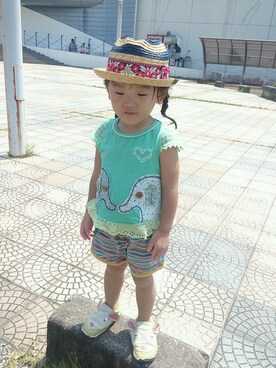 いぶりょーひなさん（キッズ・100cm）の夏コーディネート