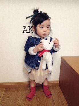 c◉no⚫︎さん（キッズ・70cm）の冬コーディネート