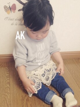 「おめかしコーデ」｜c◉no⚫︎さん（キッズ・70cm）の春コーディネート