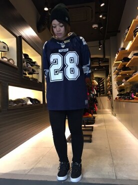 「JOYRICH」｜「アイテム（ニットキャップ/ビーニー）」を使った、HONAMIさん（レディース・165cm）の秋コーディネート