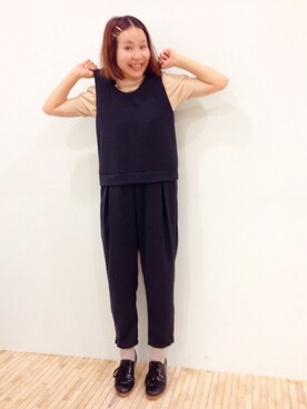 「ちびっこ」｜「アイテム（つなぎ/オールインワン）」を使った、△kolmio+LIM△さん（レディース・151cm）の春コーディネート