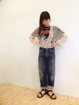 「mother（マザー）のアイテム（その他アウター）」を使った、△kolmio+LIM△さん（レディース・155cm）の春コーディネート