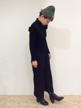 「タートルネック」｜「アイテム（ハンドケア/ハンドクリーム）」を使った、△kolmio+LIM△さん（レディース・160cm）の冬コーディネート