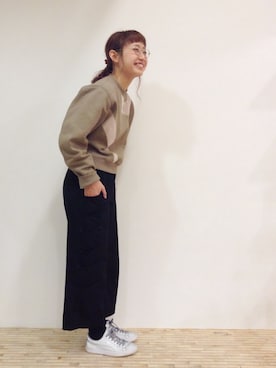 「アイテム（ボディ・ヘアケア、ブラウン系）」を使った、△kolmio+LIM△さん（レディース・160cm）の春コーディネート