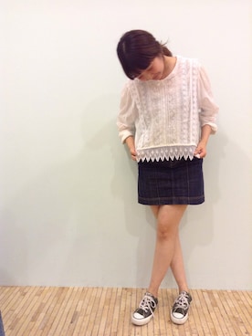 「MARC JACOBS（マークジェイコブス）のアイテム（スカート）」を使った、△kolmio+LIM△さん（レディース・157cm）の秋コーディネート