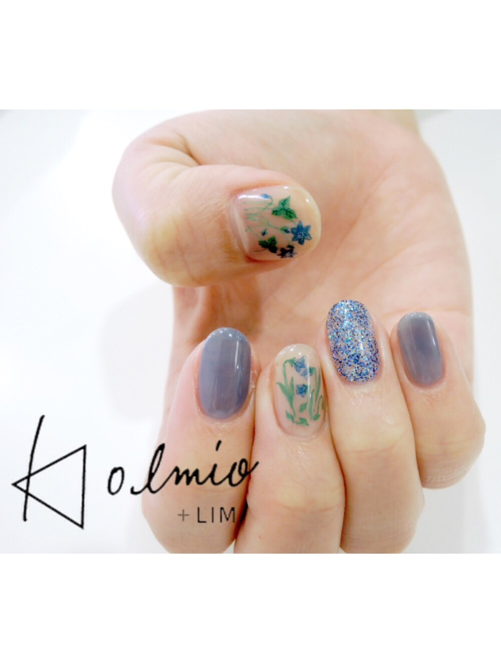「kolmio、kolmiolim、ネイル」｜「kolmioのアイテム（その他、ブルー系）」を使った、△kolmio+LIM△さん（レディース・165cm）の夏コーディネートの1枚目の写真