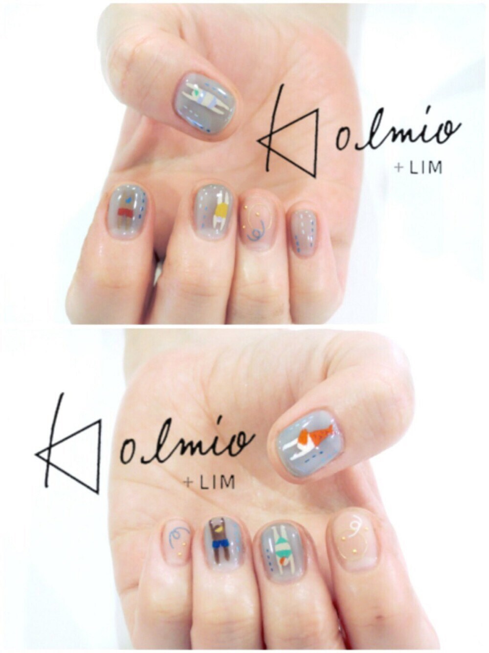 「kolmiolim、kolmio、ネイル、ネイルアート、ネイル 手描き、ネイルデザイン、nail 、nailart、nail art、夏ネイル」｜「kolmiolimのアイテム（ハンドケア/ハンドクリーム、ブルー系）」を使った、△kolmio+LIM△さん（レディース・152cm）の夏コーディネートの1枚目の写真