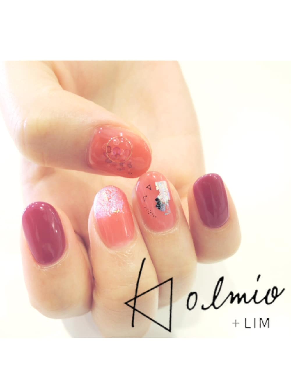 「ネイル、サロン帰り、ネイルアート」｜「kolmioのアイテム（その他、レッド系）」を使った、△kolmio+LIM△さん（レディース・165cm）の夏コーディネートの1枚目の写真