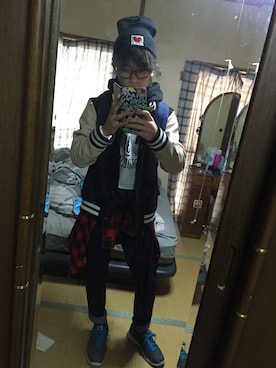 「アイテム（腕時計）」を使った、う-とん☆さん（メンズ・163cm・10代）の冬コーディネート