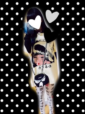 「原田ちあきのアイテム（Tシャツ/カットソー、ベージュ系）」を使った、飴宮さん（レディース・157cm）の秋コーディネート