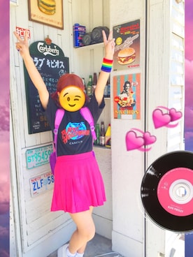 「アイテム（バングル/リストバンド）」を使った、くるりさん（レディース・151cm・10代）の春コーディネート