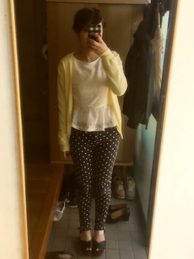 「NOのアイテム（アクセサリー）」を使った、umi**さん（レディース・154cm）の春コーディネート