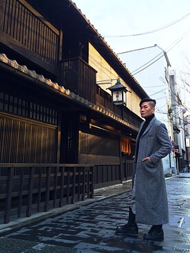 「HAIDER ACKERMANN（ハイダーアッカーマン）のアイテム（ジャケット/アウター）」を使った、dannyshihさん（メンズ・175cm）の冬コーディネート