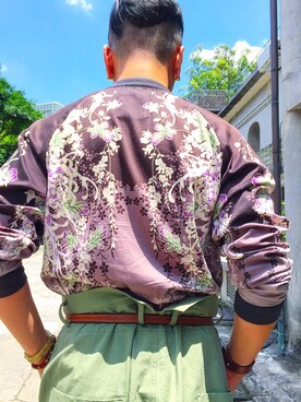 「CABANE de ZUCCa（カバンドズッカ）のアイテム（スタジャン）」を使った、dannyshihさん（メンズ・175cm）の春コーディネート