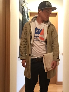 「D.M.G.（ドミンゴ）のアイテム（ジャケット/アウター）」を使った、だいちさん（メンズ・163cm）の秋コーディネート