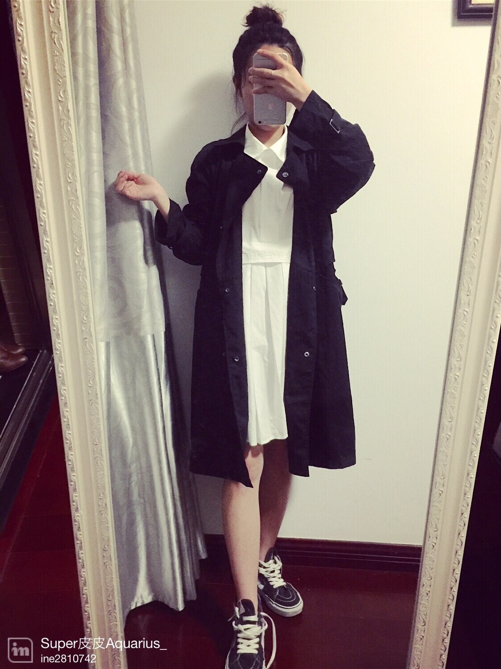 「TOMBOYのアイテム（ワンピース、ホワイト系）」を使った、Super皮皮Aquarius_原单小店さん（レディース・161cm）の春コーディネートの1枚目の写真