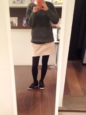 「Casselini（キャセリーニ）のアイテム（その他シューズ）」を使った、aicoさん（レディース・154cm）の冬コーディネート