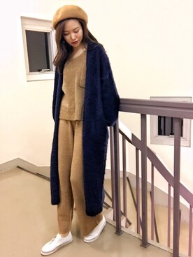 「ふんわり」｜「アイテム（帽子）」を使った、BessieMiさん（レディース・165cm）の秋コーディネート