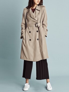 「骨格診断」｜「アイテム（トレンチコート）」を使った、elamikaさん（レディース・170cm）の春コーディネート