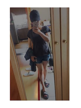 「ショーパン」｜「アイテム（デニムジャケット）」を使った、Mali Yさん（レディース・150cm）の夏コーディネート