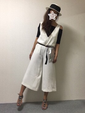 「DRWCYS（ドロシーズ）のアイテム（オールインワン・サロペット）」を使った、YURIPEさん（レディース・164cm）の夏コーディネート