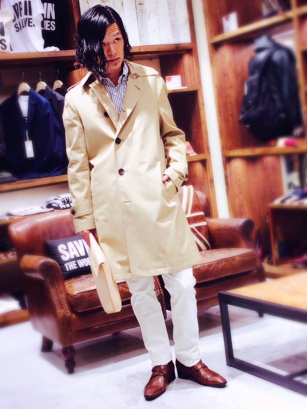 KATHARINE HAMNETT LONDON のトレンチコートを使ったメンズ人気