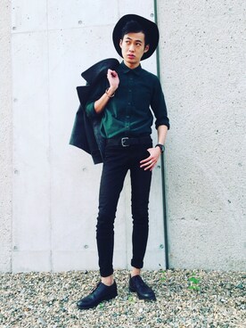 「BACK NUMBER（バックナンバー）のアイテム（ピーコート）」を使った、ピー太郎さん（メンズ・176cm）の秋コーディネート