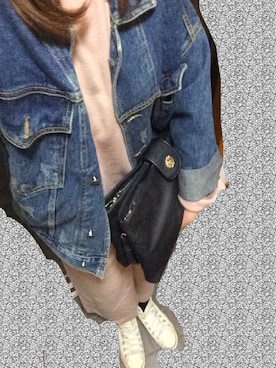 「ニットアップ」｜「アイテム（デニムジャケット）」を使った、まあぽぽさん（レディース・156cm）の秋コーディネート