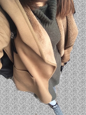 「VIS（ビス）のアイテム（イヤリング）」を使った、まあぽぽさん（レディース・156cm）の冬コーディネート