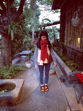 「orange」｜王🐈さん（レディース・150cm）の冬コーディネート