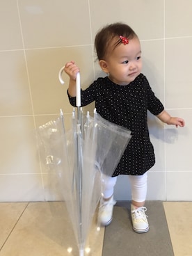 「GAP（ギャップ）のアイテム（チュニック）」を使った、kiiさん（キッズ・80cm）の秋コーディネート