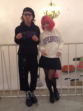 「カップルコーデ」｜SPINNS広島店さん（メンズ・172cm）の冬コーディネート