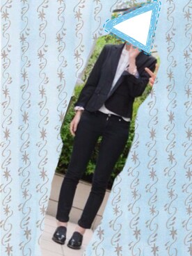 「MOUSSY（マウジー）のアイテム（シャツ/ブラウス、ホワイト系）」を使った、ぽにょさん（レディース・165cm）の夏コーディネート
