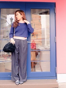 佐々木彩乃さん（レディース・161cm）の冬コーディネート