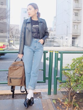 佐々木彩乃さん（レディース・161cm）の冬コーディネート