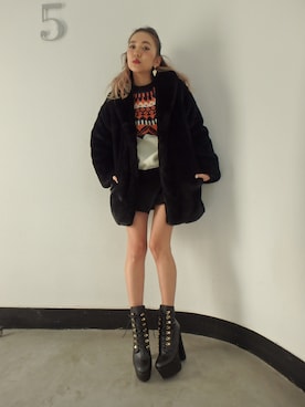 佐々木彩乃さん(レディース・161cm)の秋コーディネート