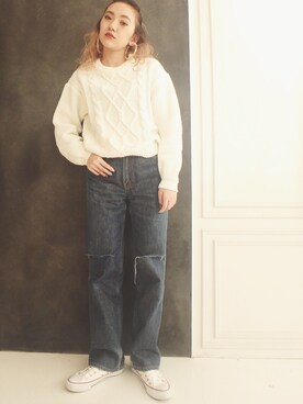 佐々木彩乃さん(レディース・161cm)の冬コーディネート