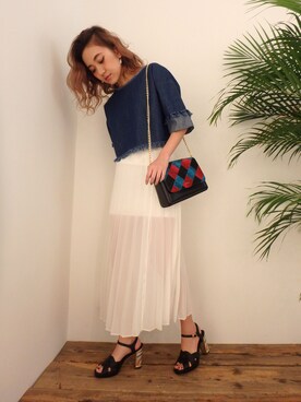 佐々木彩乃さん（レディース・161cm）の春コーディネート