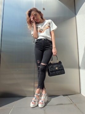 佐々木彩乃さん（レディース・161cm）の春コーディネート