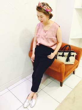 「シルバーシューズ」｜「アイテム（財布/小物）」を使った、kumiosadaさん（レディース・155cm）の夏コーディネート