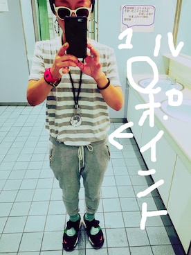 「FLYING TIGERS（フライングタイガー）のアイテム（アクセサリー）」を使った、まるさん（レディース・155cm）の夏コーディネート