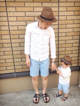 「Arnold Palmer（アーノルドパーマー）のアイテム（パンツ）」を使った、shu-papaさん（メンズ・170cm）の春コーディネート