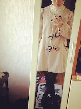 「F i.n.t（フィント）のアイテム（ノーカラージャケット）」を使った、natsuさん（レディース・147cm）の冬コーディネート