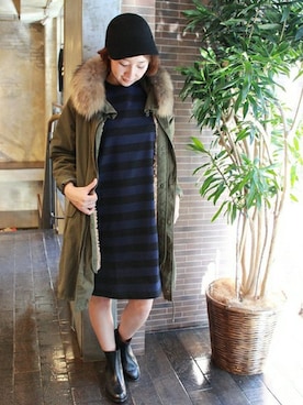 「JOURNAL STANDARD（ジャーナルスタンダード）のアイテム（モッズコート）」を使った、JOURNAL STANDARD Lady's 本社スタッフさん（レディース・160cm）の夏コーディネート