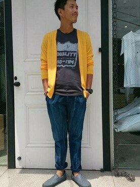 「toolsfindanonymous（ツールス）のアイテム（カーディガン/ボレロ）」を使った、Johnbull Private laboさん（メンズ・183cm）の夏コーディネート