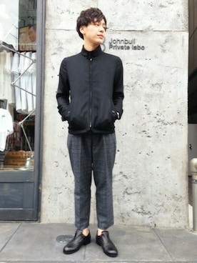「Johnbull Private labo（ジョンブルプライベートラボ）のアイテム（ブルゾン）」を使った、Johnbull Private laboさん（メンズ・178cm）の秋コーディネート