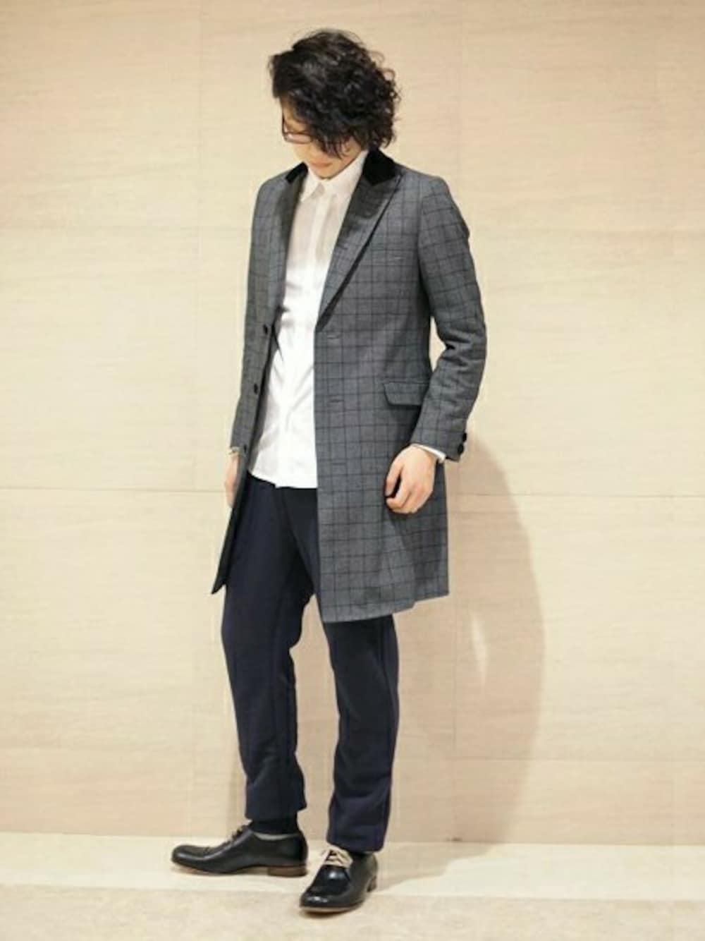 「Johnbull Private laboのオールドアスレチックパンツ(11756)（その他パンツ、ブルー系）」を使った、Johnbull Private laboさん（メンズ・178cm）の秋コーディネートの1枚目の写真