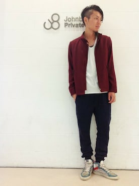 「Johnbull Private labo（ジョンブルプライベートラボ）のアイテム（ブルゾン）」を使った、Johnbull Private laboさん（メンズ・175cm）の秋コーディネート