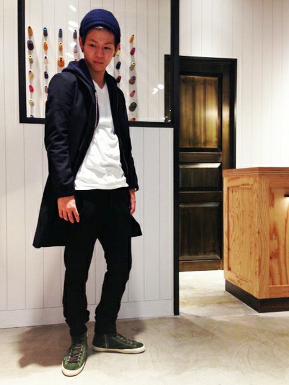 「WEAR始めました！」｜「Johnbull Private laboのニットリブトラウザー(11742)（スラックス、ブラック系）」を使った、Johnbull Private laboさん（メンズ・174cm）の秋コーディネートの1枚目の写真